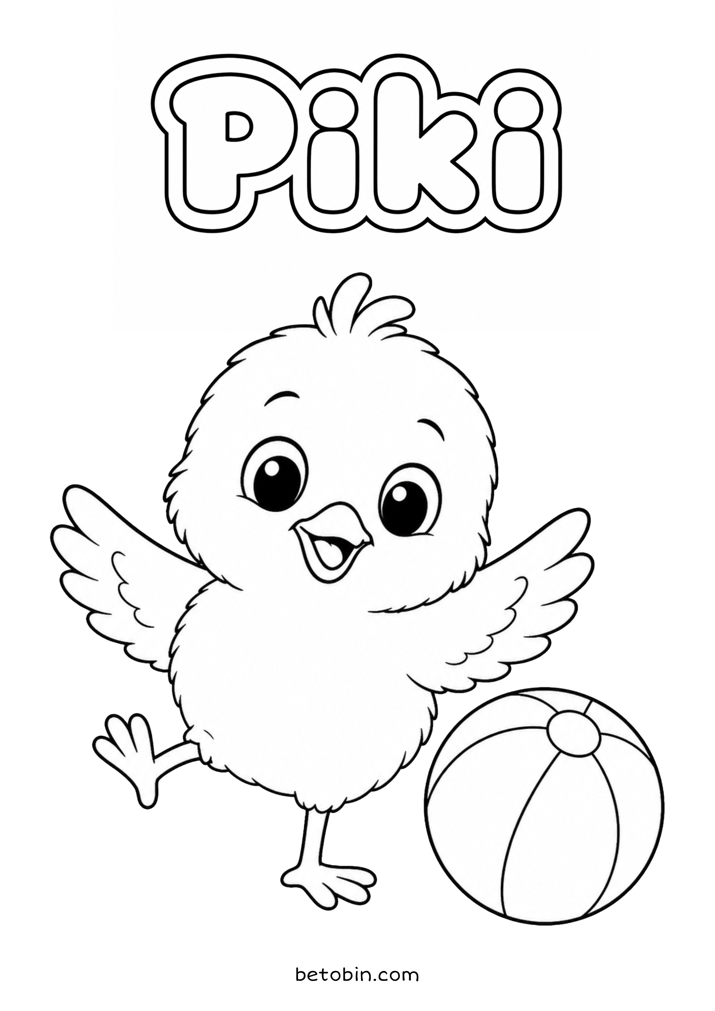 Página para colorear de Piki