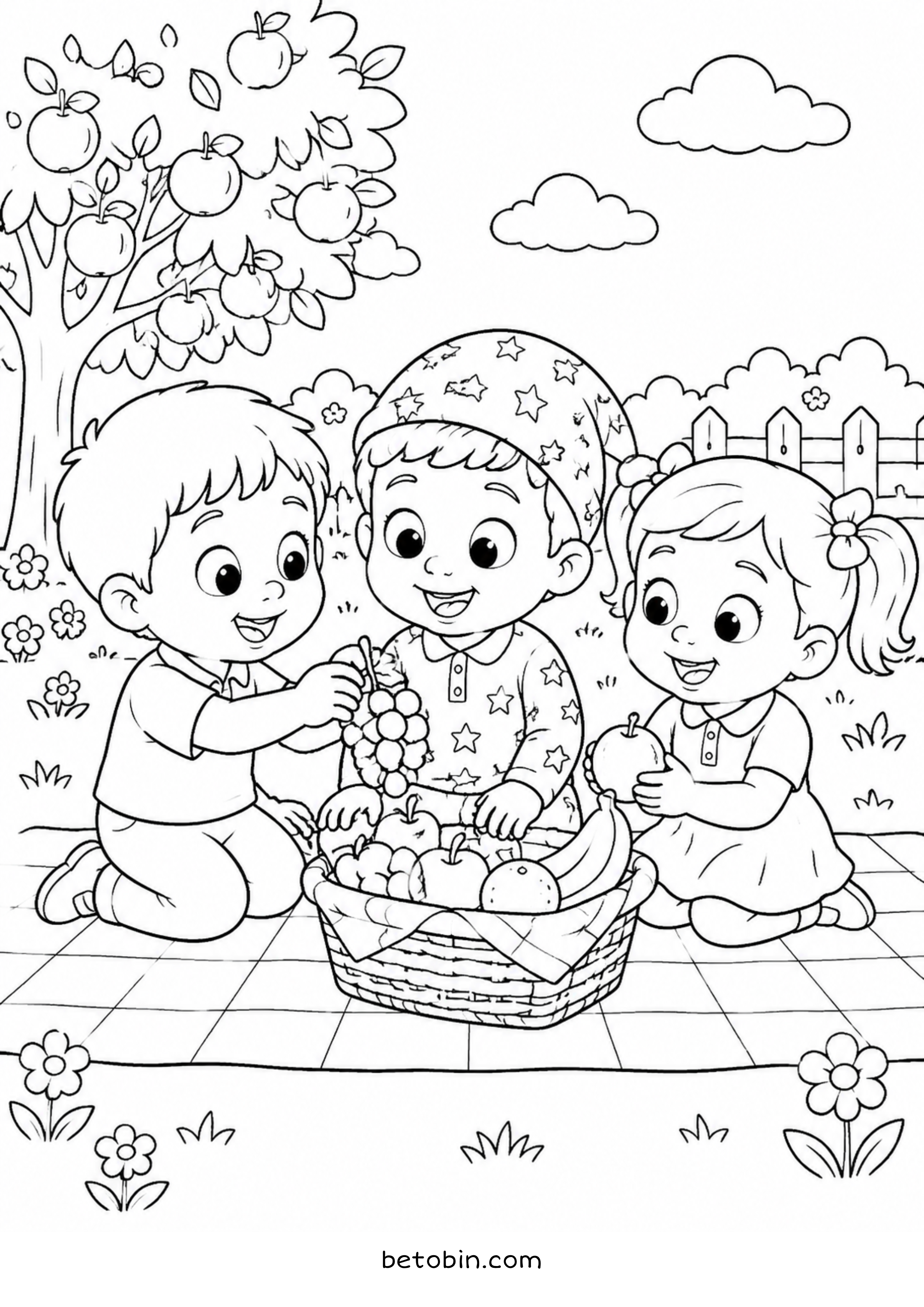 Página para colorear de Picnic